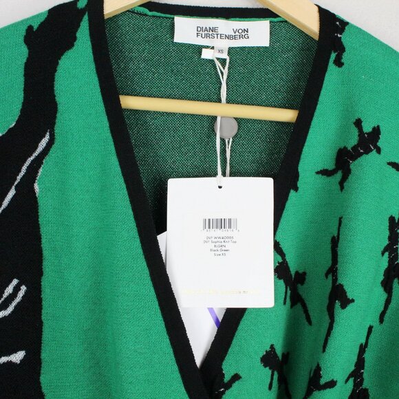 NWT Diane von Furstenberg DVF Wrap Top Cardigan for Office to Evening - Picture 3 of 14
